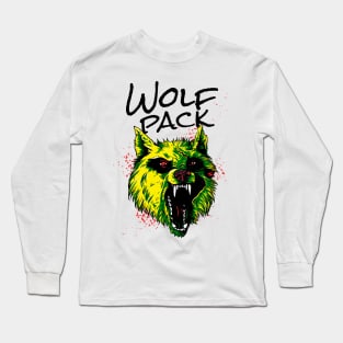 Angry Wolf Wolf Pack Wild Animal Long Sleeve T-Shirt